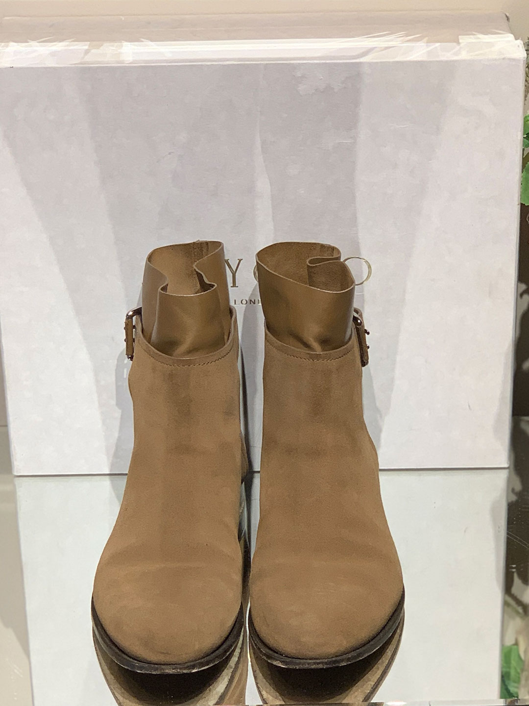 Jimmy Choo Tan Ankle Boots Size 39 (UK 6) - Dress Cheshire | Preloved ...