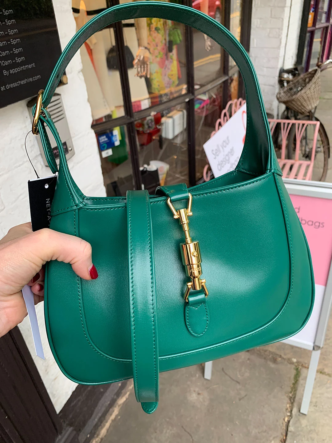 Gucci Jackie 1961 small shoulder bag green - Fablle