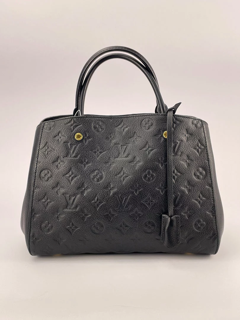 Louis Vuitton Noir Monogram Empreinte Leather Montaigne BB Bag - Dress  Cheshire, Preloved Designer Fashion