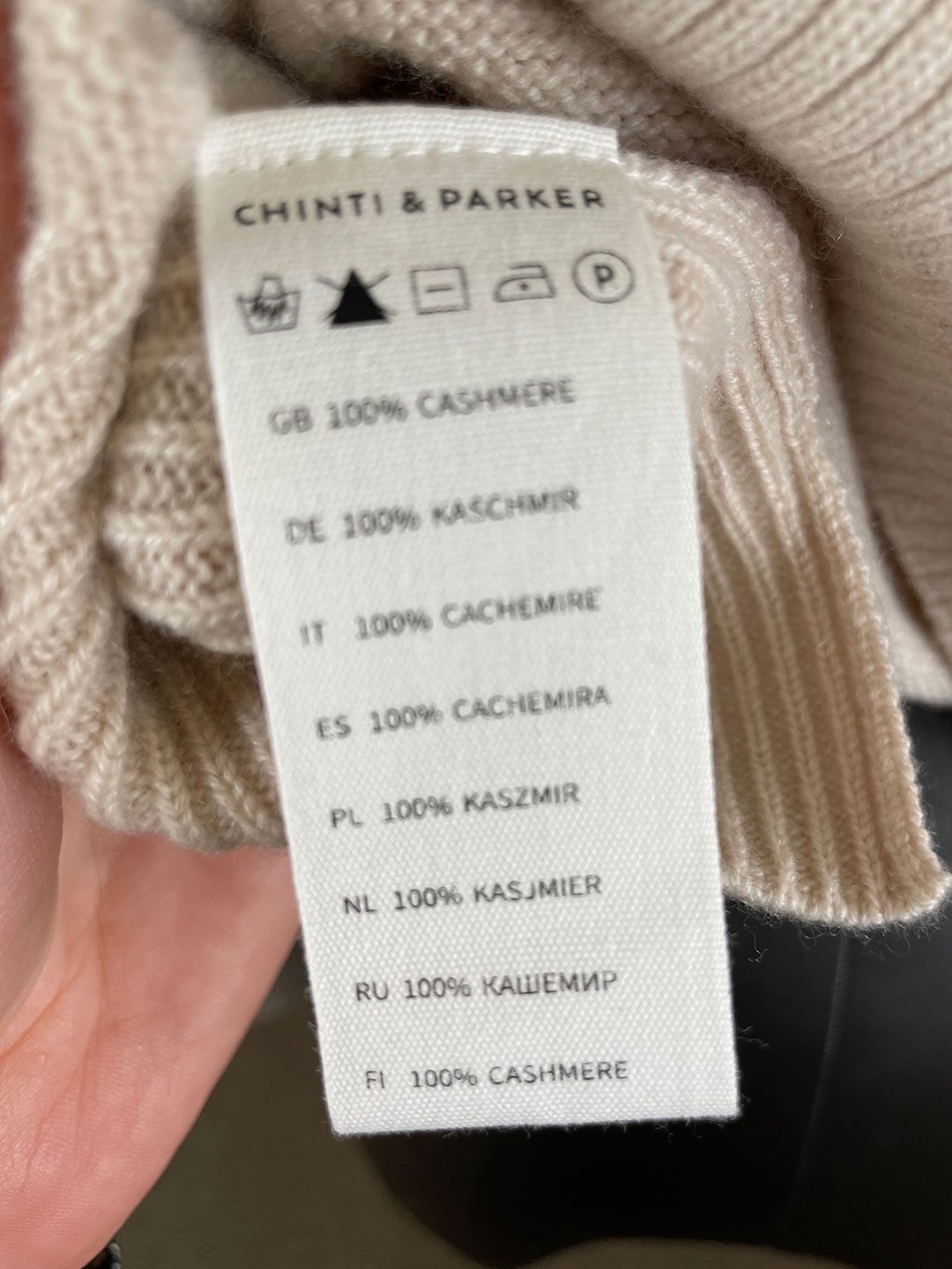 Chinti Parker Beige 100 Cashmere Knit Size S Dress Cheshire