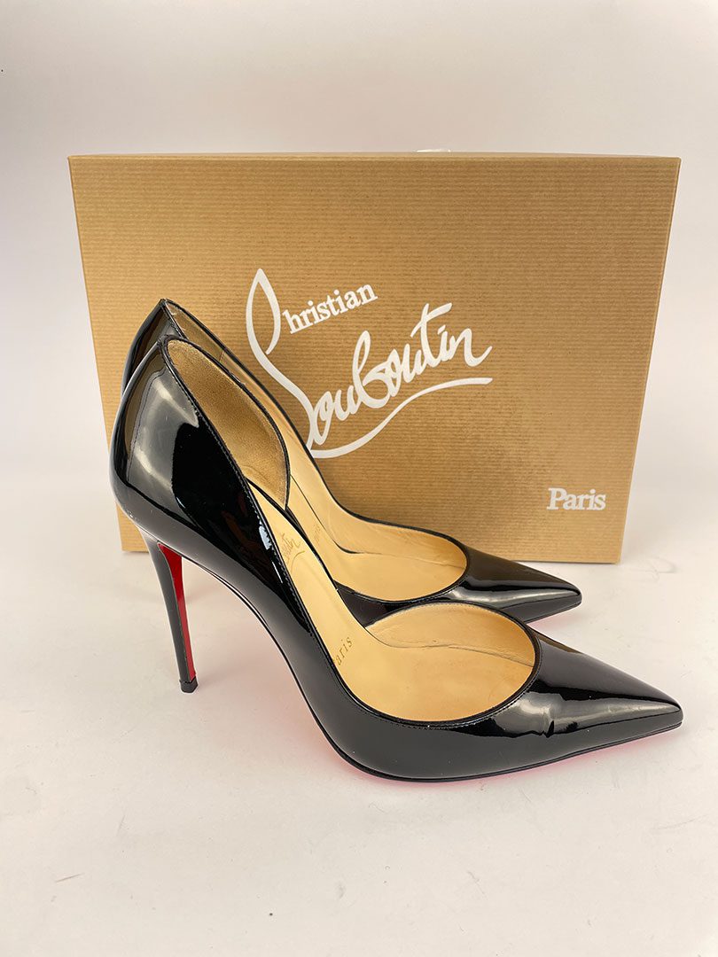 Christian Louboutin Iriza 85 Black Patent Heels Size 36.5 (UK 3.5