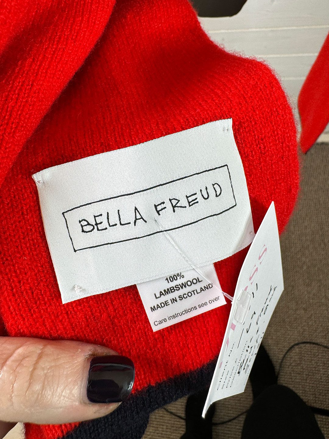 Bella Freud Red Black Scarf Dress Cheshire Preloved Designer