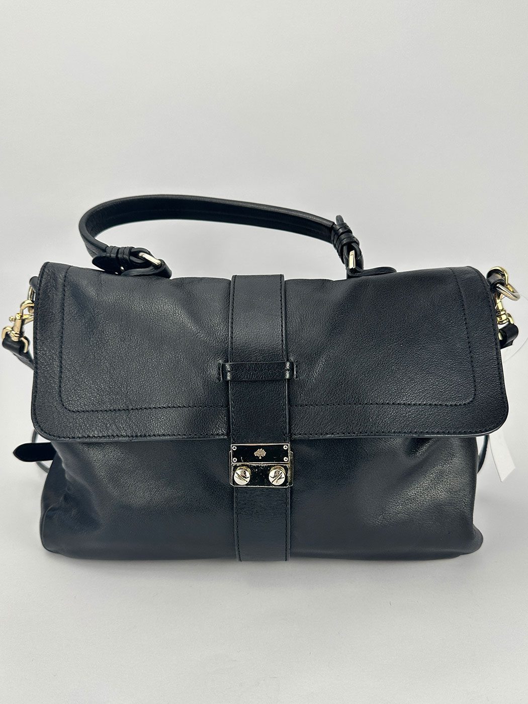 Mulberry Harriet Black Leather Satchel - Dress Cheshire | Preloved ...